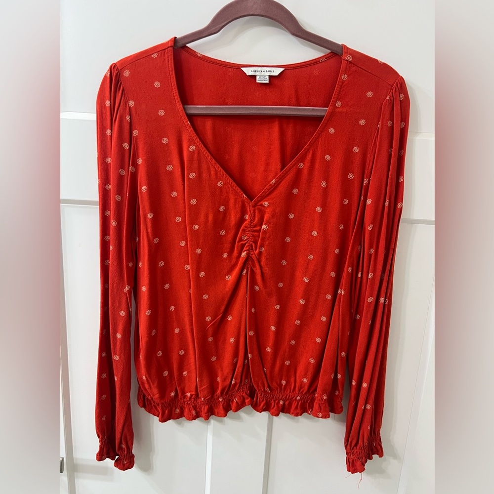 American Eagle Outfitters Vibrant Red Tee